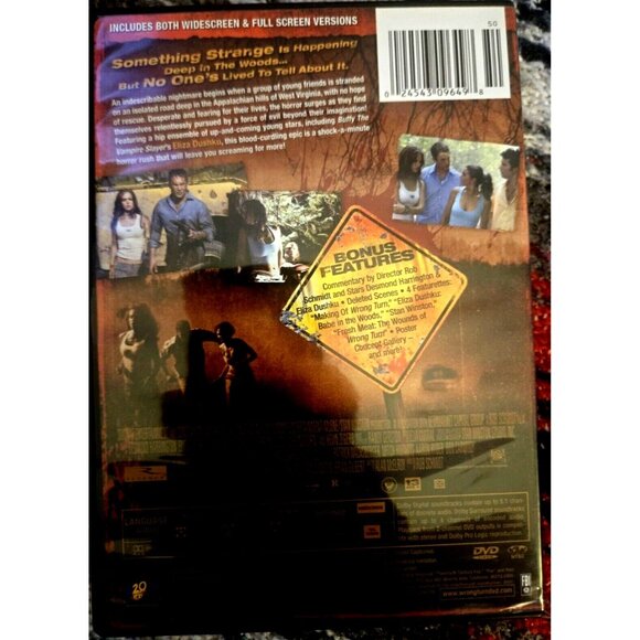 Wrong Turn Horror Movie DVD Widescreen & Full Screen Versions - Picture 2 of 2